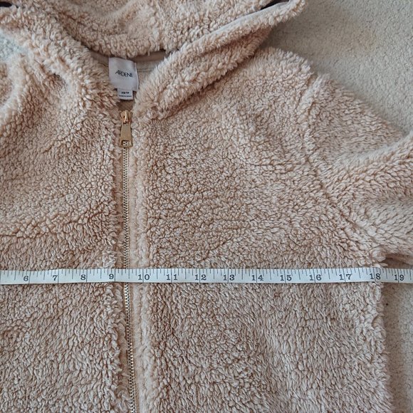 Fuzzy Zippered Teddy Hoodie - Picture 2 of 8